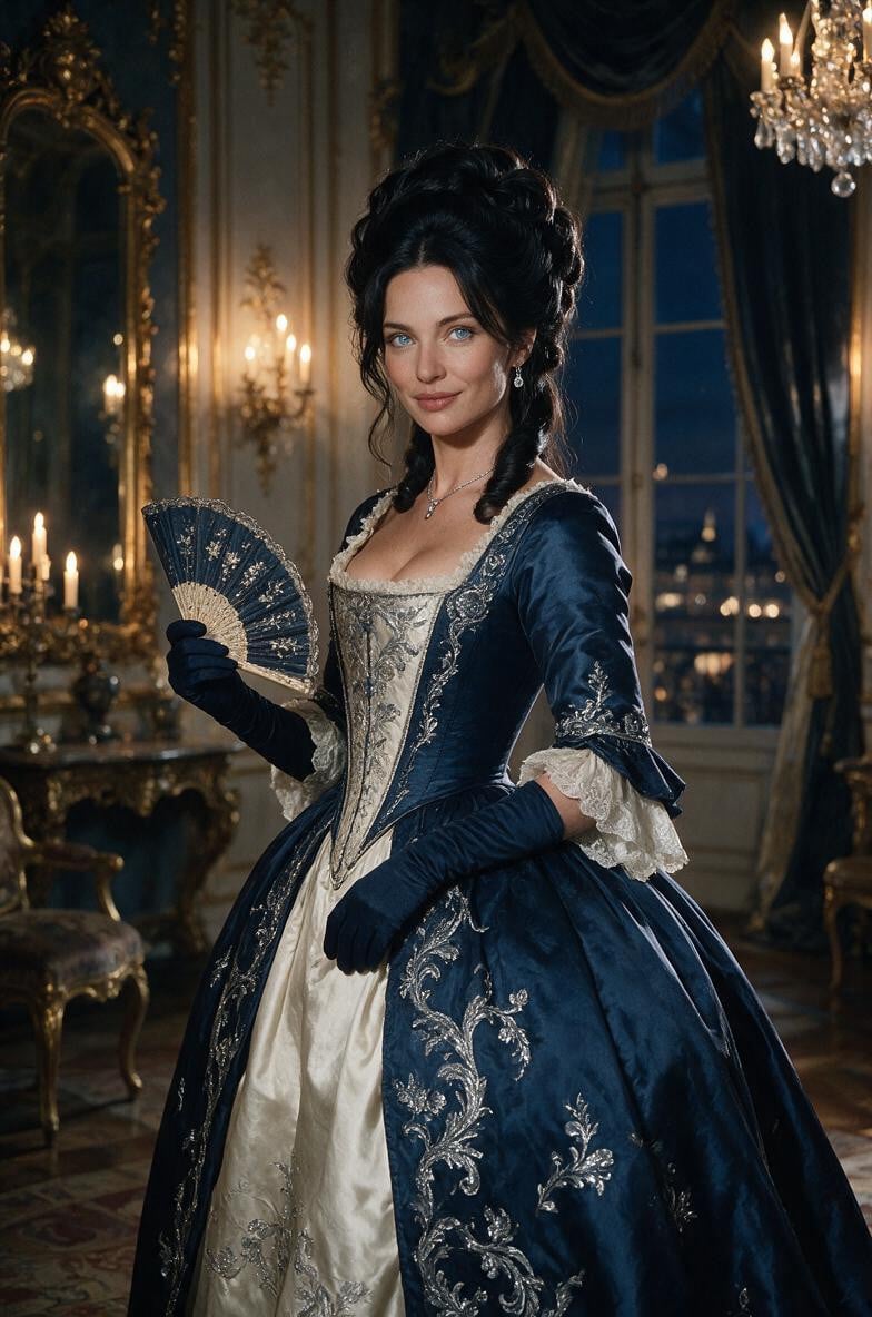 Th-century French Aristocratic Setting, Large Ass, Minimal Silver Jewelry Shemale AI Porn