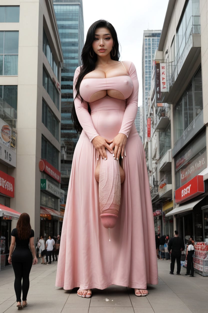 Limp, Flaccid Cock, Shrunk Women Under Penis Shemale AI Porn