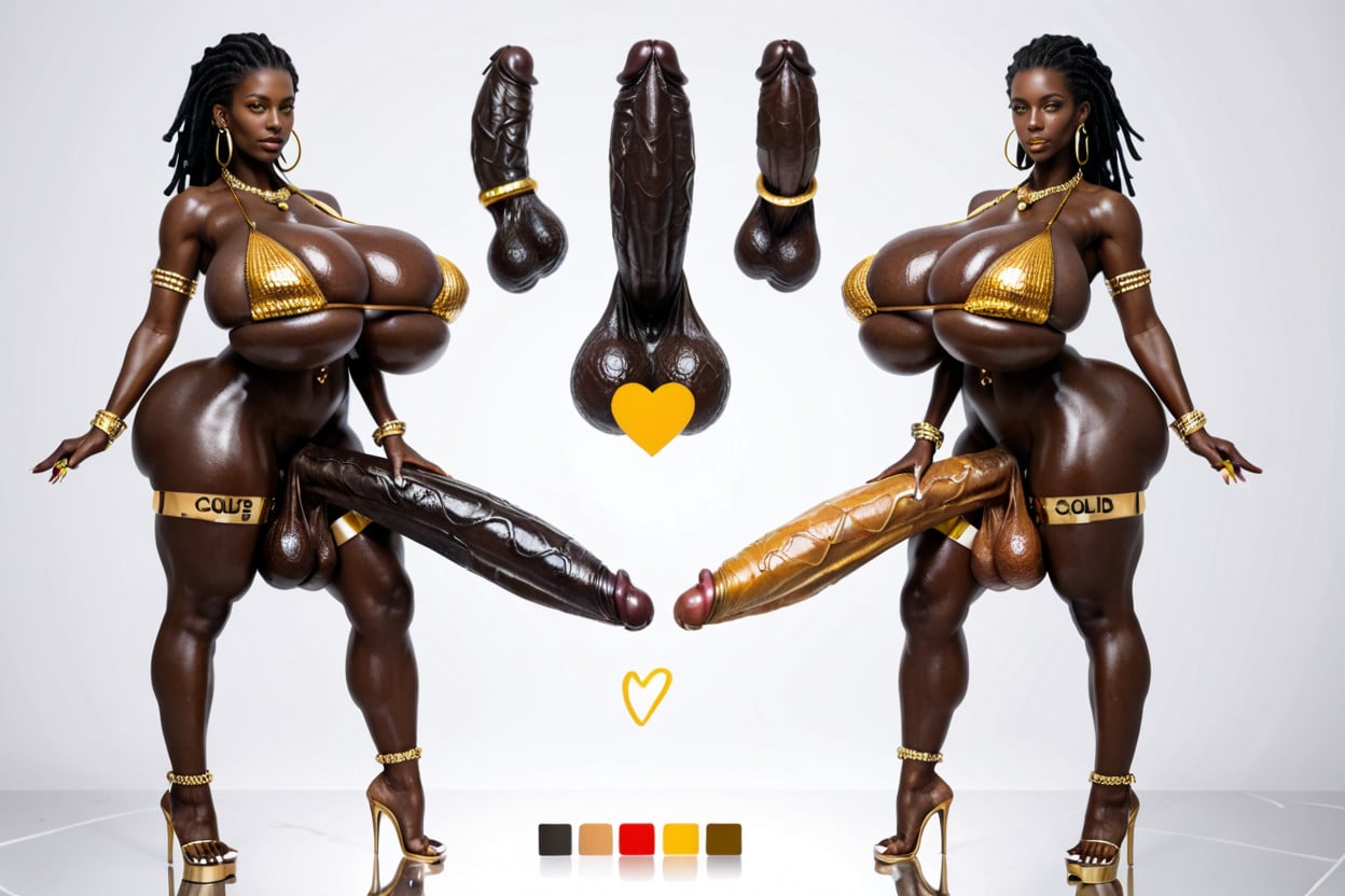 Long Flowing Dreadlocks, Shiny Skin, Glossy Lips Porno shemale IA