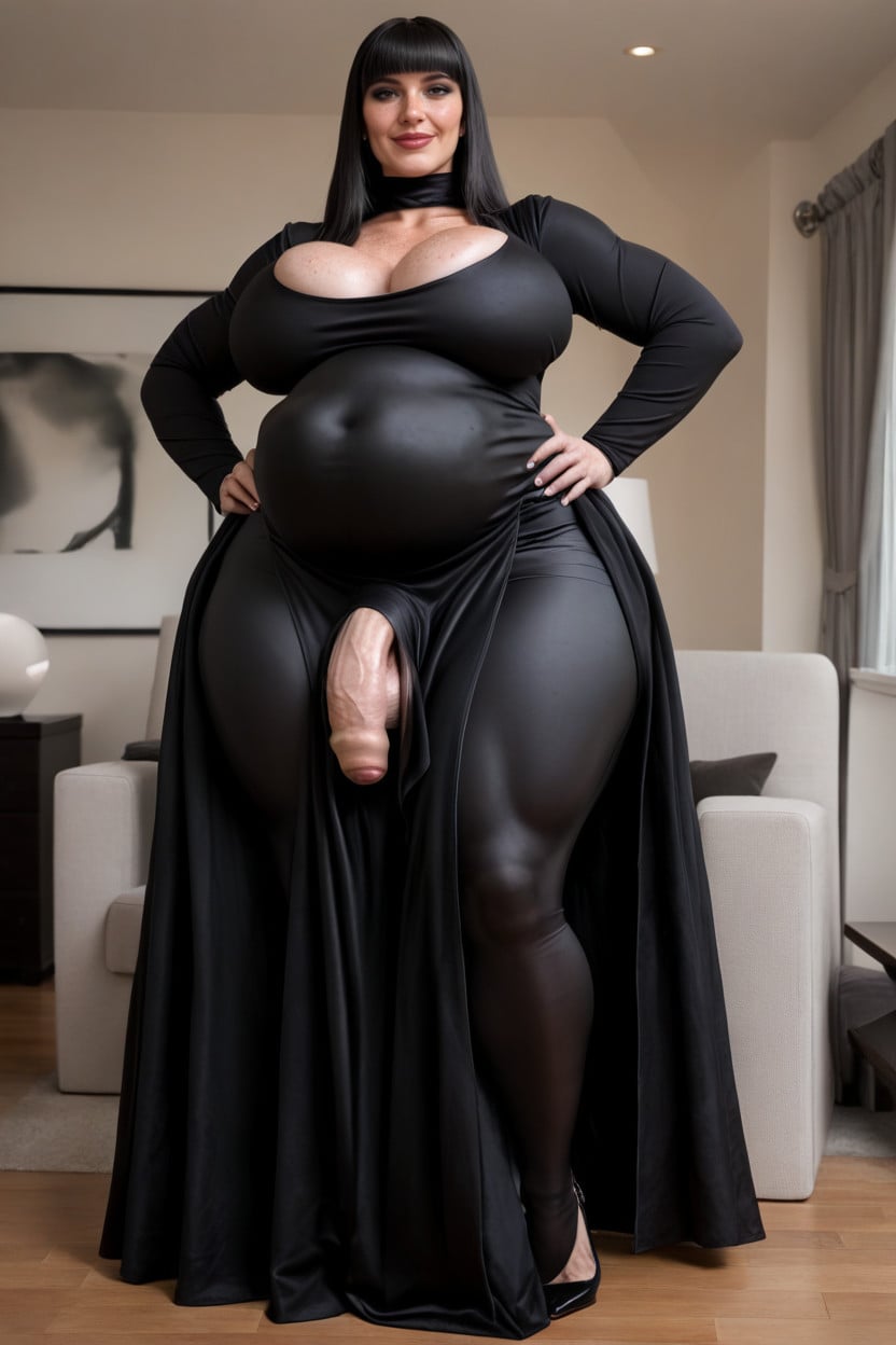 Cuerpo Completo, Long Straight Hair, Subtle Smile Porno shemale IA