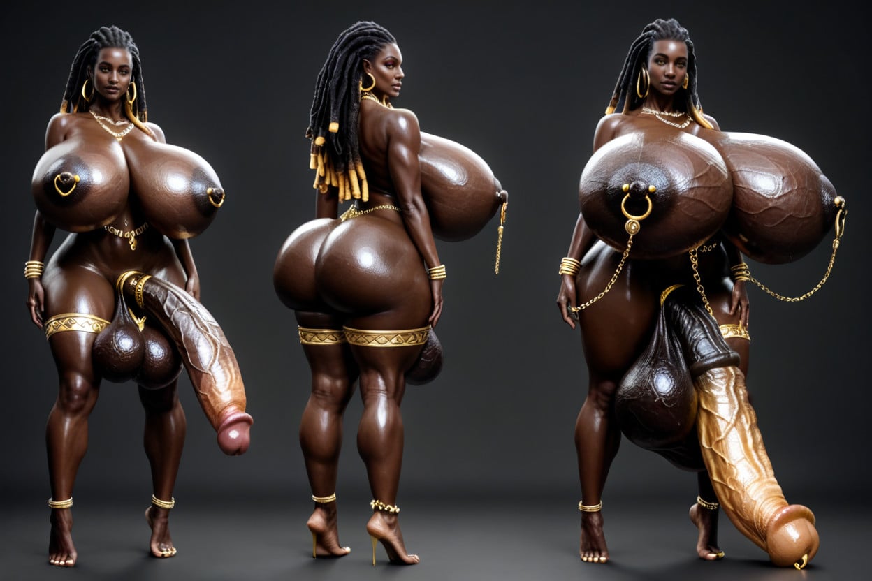 Void Black Skin Tone, Dreadlocks Longer Than Body, 18+ Shemale AI Porn