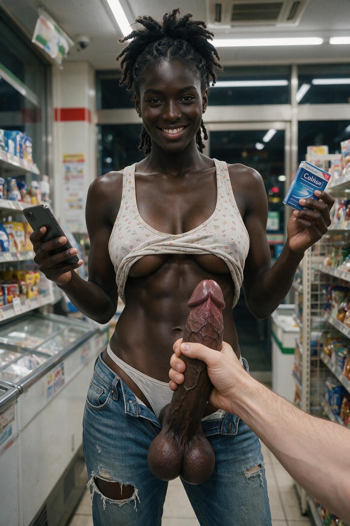 Gigantic Fully Erect Penis, Huge Penis, Oversized Penis Head Shemale AI Porn