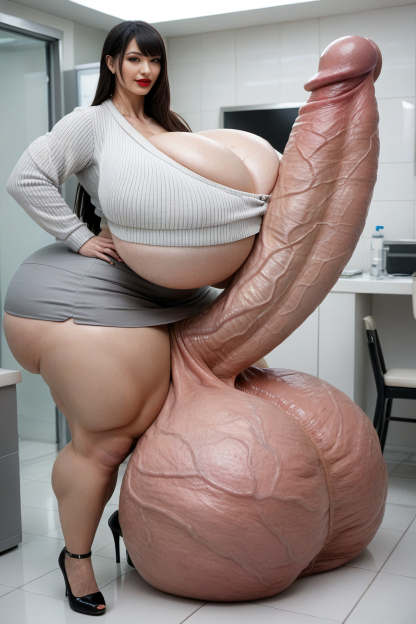 Collarbone, Hyper Gigantic Testicles, Huge Hyper Ass Porno shemale IA